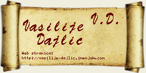 Vasilije Dajlić vizit kartica